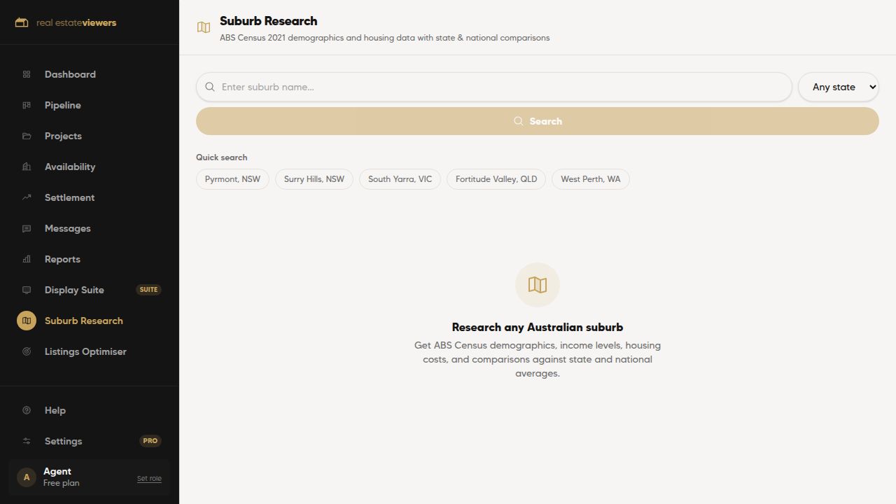 Where does the suburb data come from? screenshot